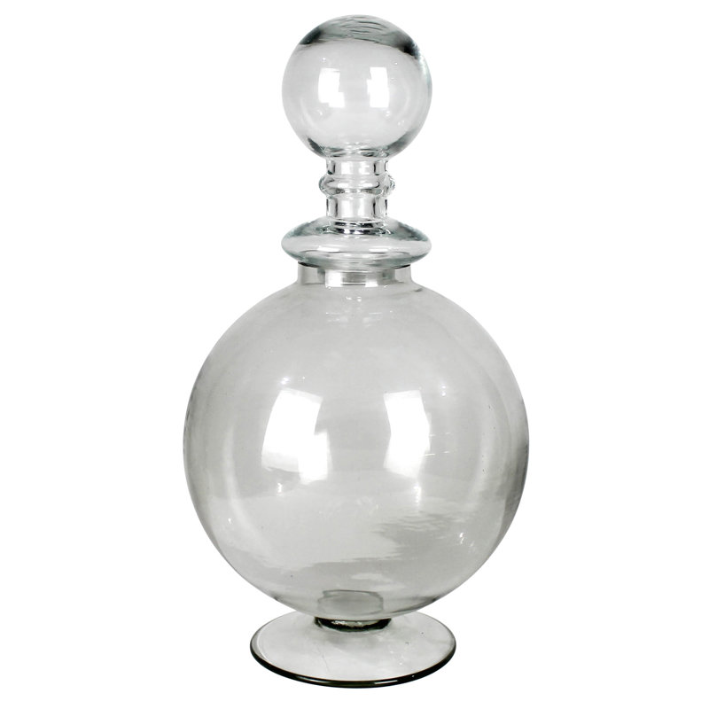 Bouteille avec bouchon, verre