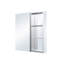Armoire à pharmacie encastrée ou en saillie en aluminium avec miroir et étagère ouverte pour salle de bain (71 cm L x 76 cm H).-125544855-125544853