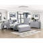 Table de chevet de chambre à coucher au design classique, 1 tiroir et rangement, poignées en nickel poli, sans assemblage, style 24 po x 16 po, avec glissières à roulement, tablette inférieure pour le rangement, assemblage-493645109