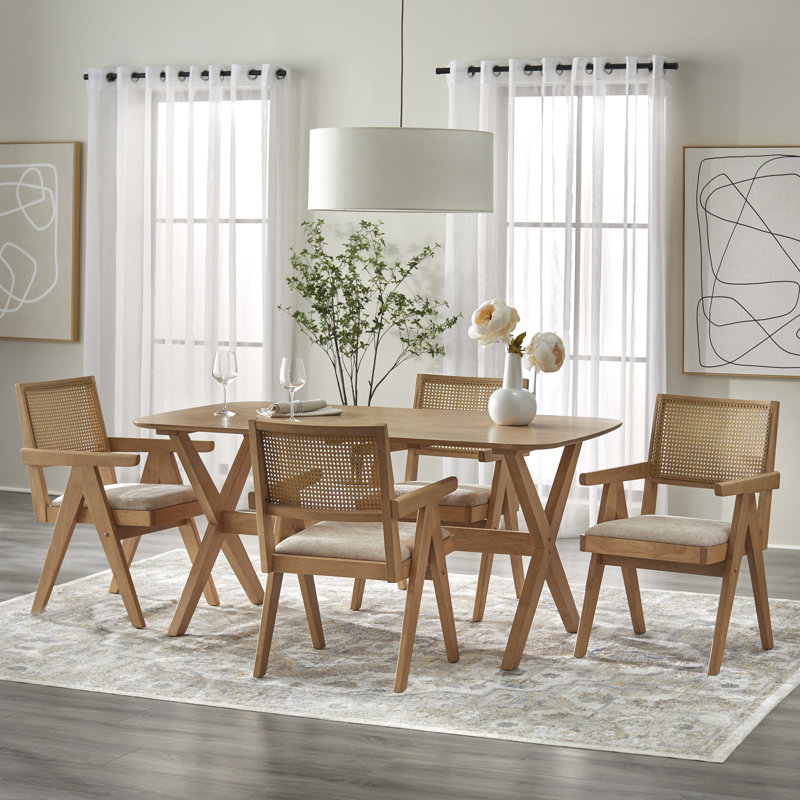 Baywood 5 Piece Dining Set With Arm Chairs