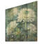 Collage de chrysanthèmes blancs et verts - art mural sur bois de pin naturel-961175623