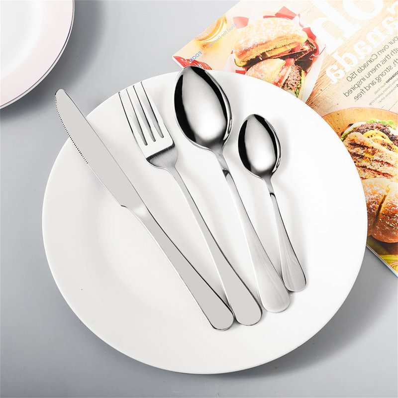 Metro Lane Betsan 24 Piece Stainless Steel Cutlery Set , Service for 6, Silver