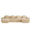 Canapé modulaire modulaire en U à 4 places avec passepoil à bordure française, aucun assemblage requis, canapé 4 places-1855805354-1855805353