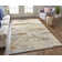 Casual Abstract, Ivory/Blue/Brown Area Rug