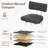 Swivel Counter Height Bar Stools Set, 26" Leather Kitchen Swivel Counter Stools for Kitchen Island-2131609137-2131609138