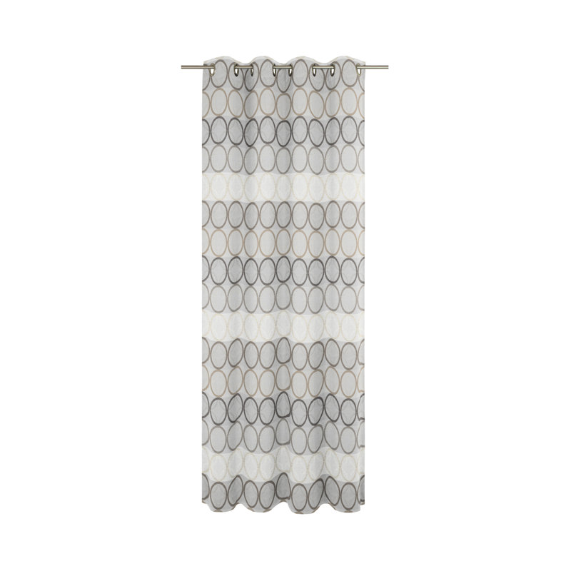 Deguzman Room Darkening Curtain Single Panel, 132cm Width x 145cm Drop, Brown/Grey