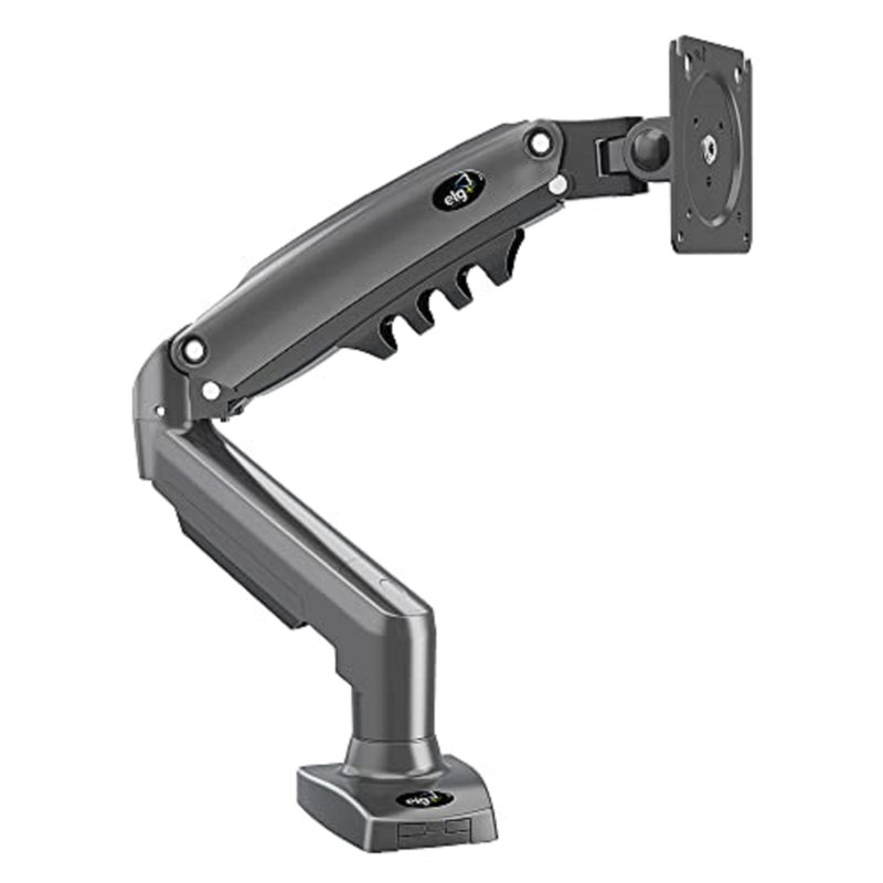 ELG F80N Full Motion Single Monitor Desk Mount Adjustable Swivel Stand for 17”-35” VESA Screens