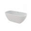 Baignoire autoportante profonde de 150 cm (59 po) pour une personne, blanc mat