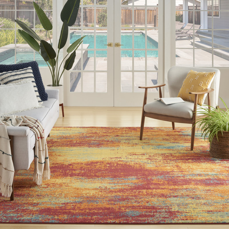 Tapis intérieur / extérieur Nourison Essentials Flame, Rectangulaire 7 pi x 10 pi