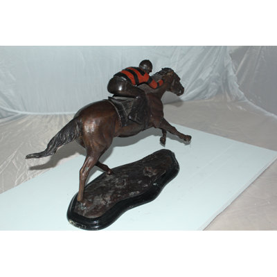 Lillias Jockey with Horse Statue