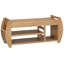 Banc rétro avec finition naturelle - Confortable et élégant et bois d'hévéa pour divers espaces de vie dans le rangement de décoration intérieure Conception moderne pour utilisation avec siège rembourré caché