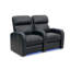 Causeuse de cinéma inclinable électrique en cuir véritable de 28 po de large avec porte-gobelet Komi-125516576-29303216