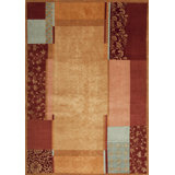 Presidential Hand Knotted Floral Area Rug in Brown/Red/Teal