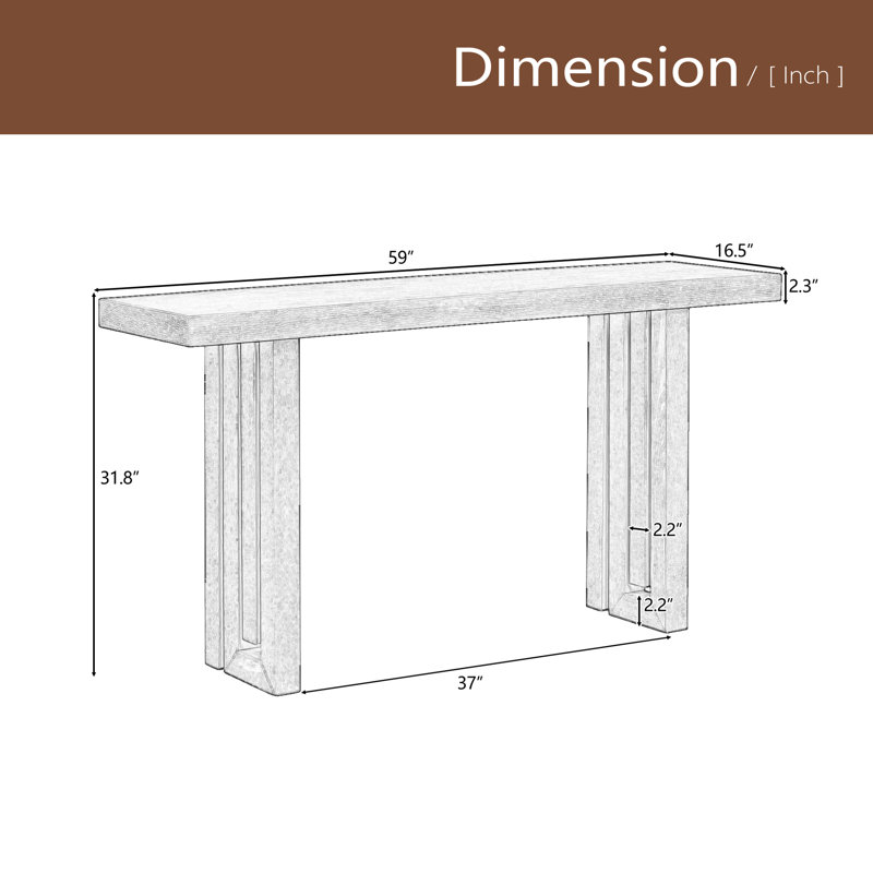 Console en placage de chêne de conception unique avec des formes latérales distinctives, convenant à un vestibule, un couloir, un salon, un vestibule, un couloir