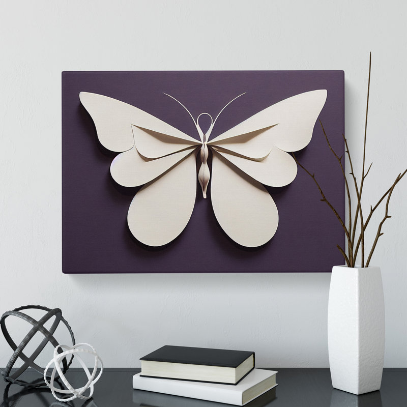 Luxurious Butterfly - Wrapped Canvas, 50cm H x 76cm W x 3cm D