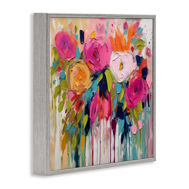 «Urban Paint Bouquet», estampe numérique encadrée par Irena Orlov , Estampe numérique Farmhouse, H 12 po x l 12 po