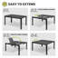 58.6"L Square Aluminum Extendable Patio Dining Table
