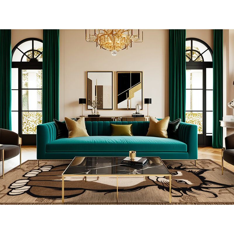  Tapis lavable Dragon Li, Tapis de couloir 2 pi x 5 pi