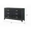 Commode Haiden au fini noir vieilli