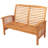 48'' Wide Rectangle Acacia Loveseat with Cushions-1216501096