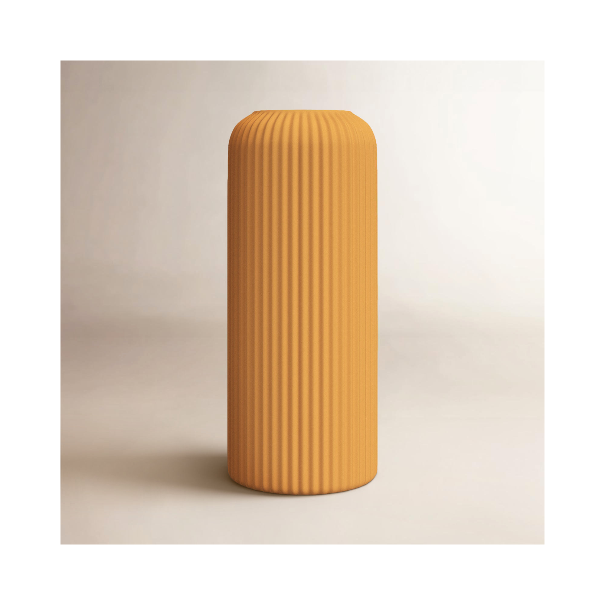Munich Handmade Ceramic Table Vase, 10.04" H x 4.25" W x 4.25" D, Yellow