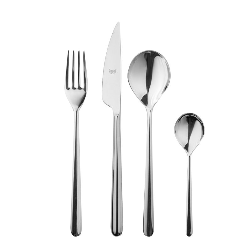 Ensemble de couverts Linea - 24 pièces - Acier inoxydable, Argent argent