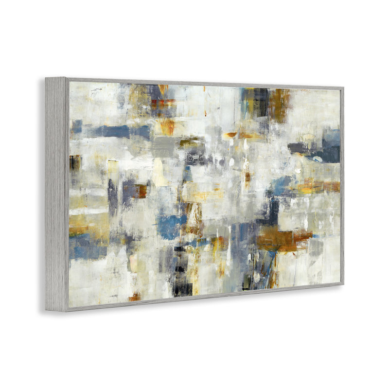 «Energetic Abstract Strokes», art de la giclée encadrée par Lisa Ridgers, H 12 po x l 18 po, Estampe numérique Farmhouse