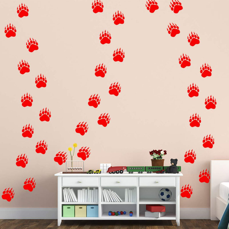 Adhésif décoratif Charl Paw, Rouge