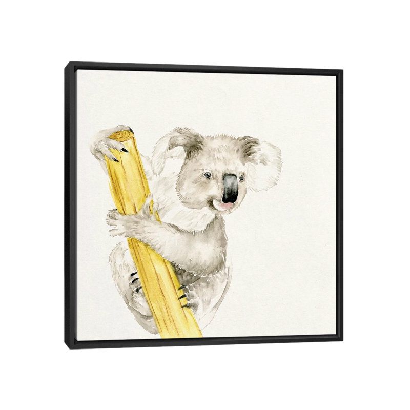 «Baby Koala II» par Melissa Wang - reproduction d'art sur toile tendue, H 18 po x l 18 po x P 1,5 po, Toile encadrée noire