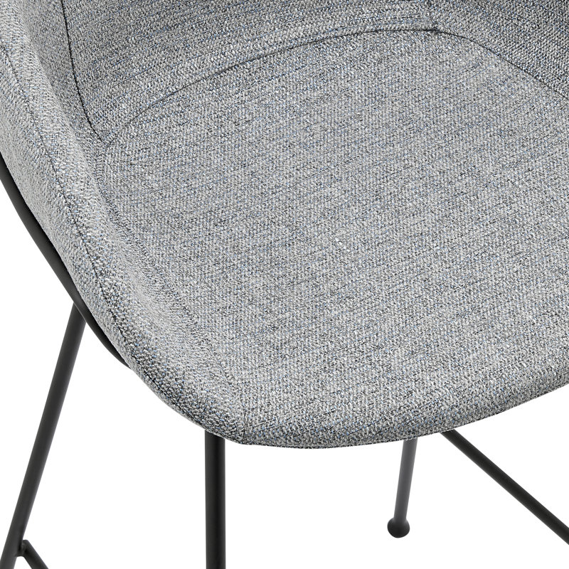 Tabouret de bar et de comptoir Ardea, Tabouret de bar (siège d'une hauteur de 29,93 po), Similicuir gris bleu