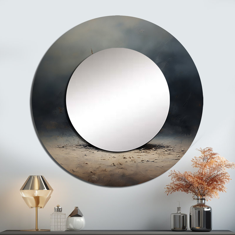 Baseball Subtle Strikeout - miroir mural unique de baseball, miroir rond moderne, impression d'art en métal, 36 po x 36 po