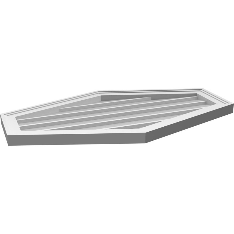 Ventilé vertical à pignon vertical 4/12 po, H 20 po x l 34 po x P 1,5 po