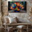 Impression sur toile Vibrant Abstract Modern Sculpture Modern-129648576
