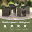 4 - Person Patio Dining Set Rectangular Table with Cushions Included-110993114-110993116