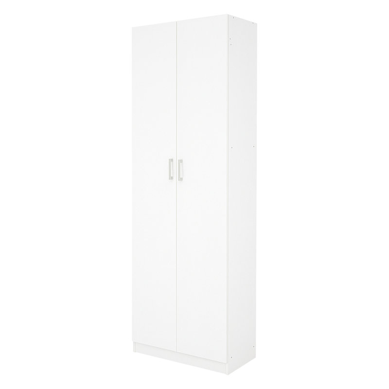 24 In. W X 71 In. H X 12 In. D 4-Shelf Wood Freestanding Cabinet In White Titanium, White