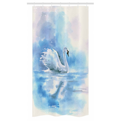 Swan Shower Curtain with Hooks Included