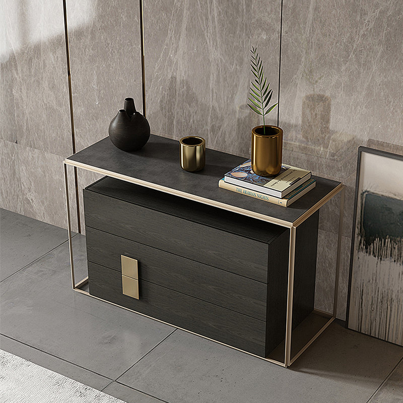 Buffet d'entrée moderne et minimaliste, H 35,43 po x l 55,12 po x P 15,75 po