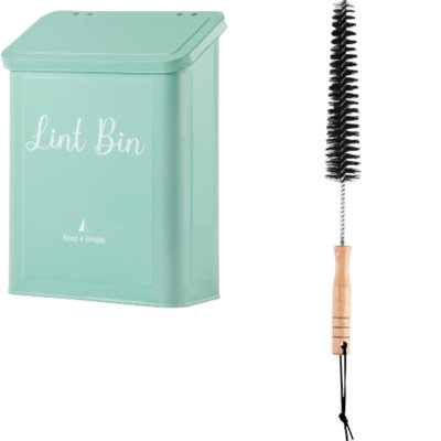 Magnetic Metal Lint Bin For Laundry Room Tiffany Blue