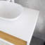 Meuble-lavabo mural 36 po avec plateau blanc uni