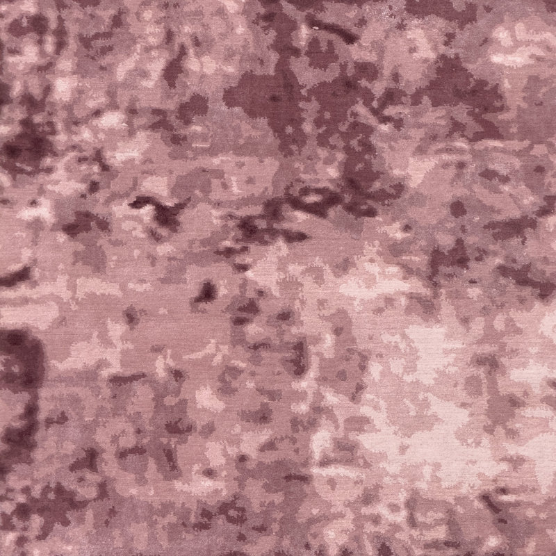 Contemporary Tibetan Wool Rug, Plum, Rectangle 8' x 10'