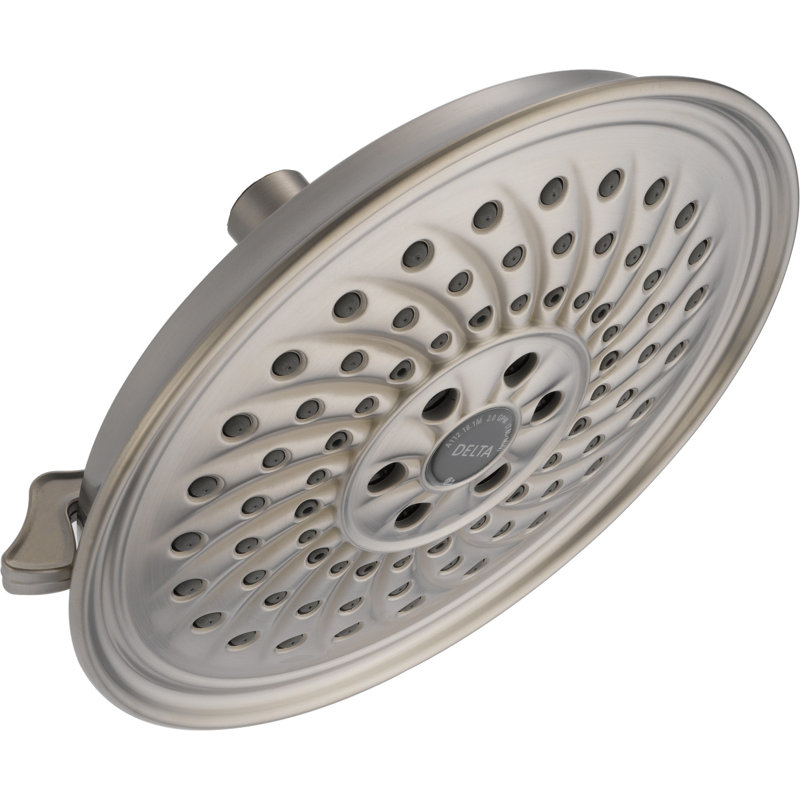 Pomme de douche fixe avec technologie H2okinetic, Acier inoxydable Brilliance