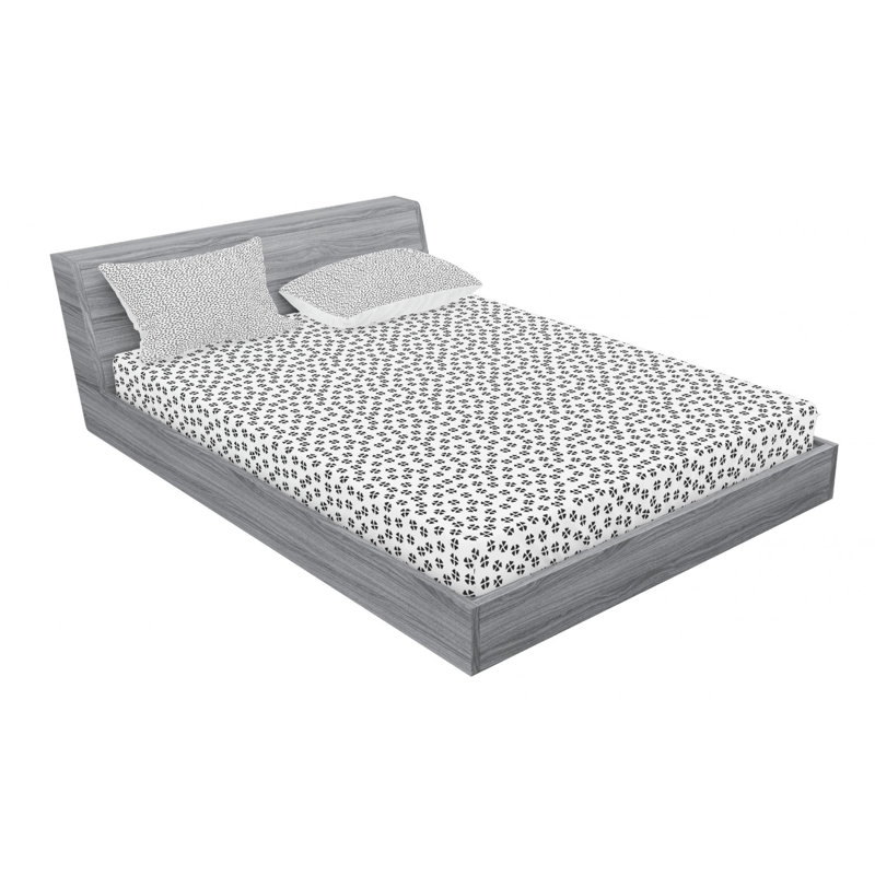 Mudcloth Microfiber Geometric Sheet Set, Full Sheet Set with Fitted Sheet
