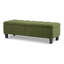 Banc repose-pieds avec rangement, surface bouclée verte, pieds en bois d'hévéa, capacité de 300 lb-147626132