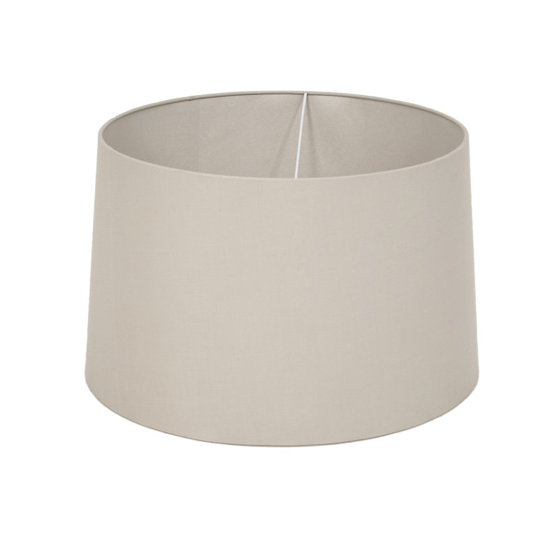 30cm H Linen Drum Lamp Shade ( Screw On ) in Gray, Soft Latte, 30cm H x 48cm W x 48cm D
