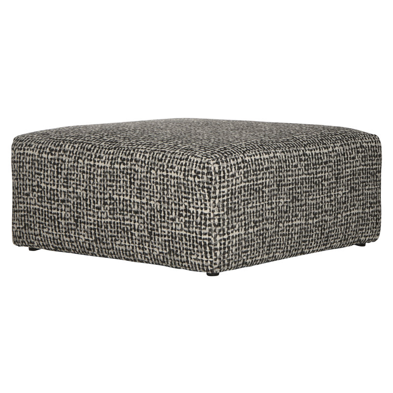 Repose-pieds de cocktail carré rembourré Brytanni, 100% polyester brun