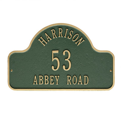 Lexy 3-Line Wall Address Plaque