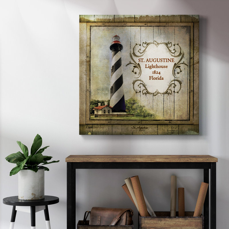 " Florida Lighthouse IX ", 16" H x 16" W x 1" D