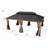 Kozyard Apollo Hardtop Gazebo, Wooden Coated Aluminum Frame with Galvanized Steel Roof-98450987