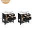 Ensemble de meuble-lavabo simple 60 po avec 5 tiroirs, ensemble de meuble-lavabo sur pied 60 po avec cadre en bois massif-118024618