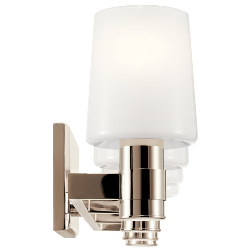 Polished Nickel 4-Light Vanity with Opal Glass Shades
